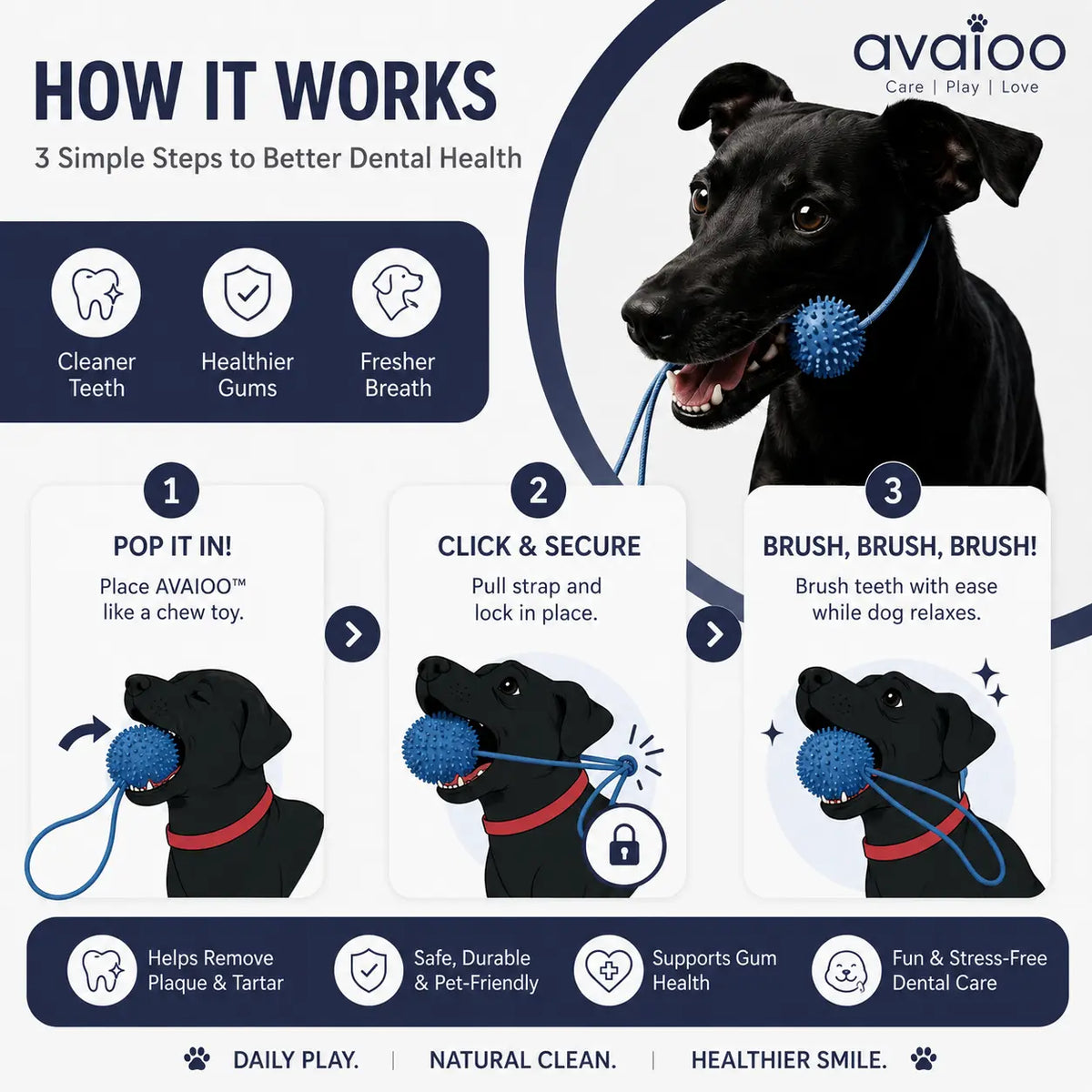 Dog Dental Cleaning Chew Toy