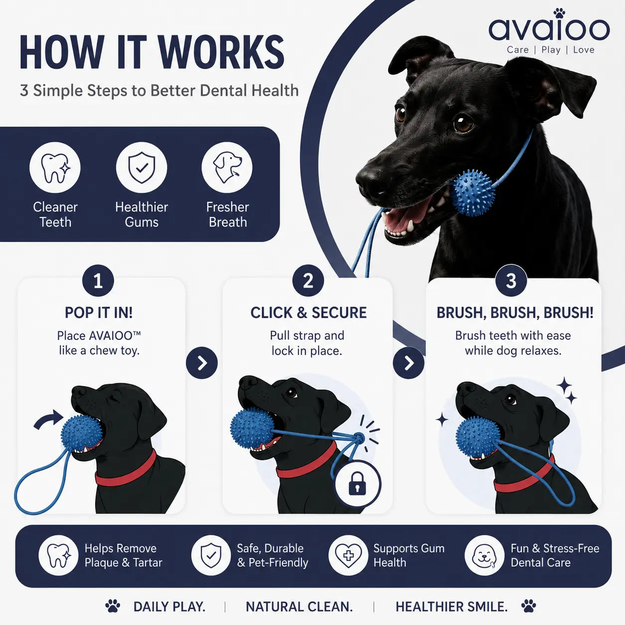 Dog Dental Cleaning Chew Toy